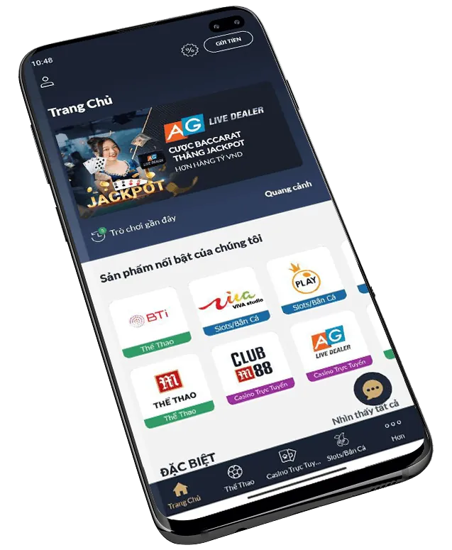 Kho trò chơi đa dạng bao gồm cá cược thể thao, casino, slot của KV888